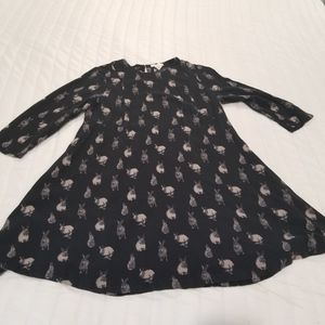 Black and Gray Patterned Mini Dress